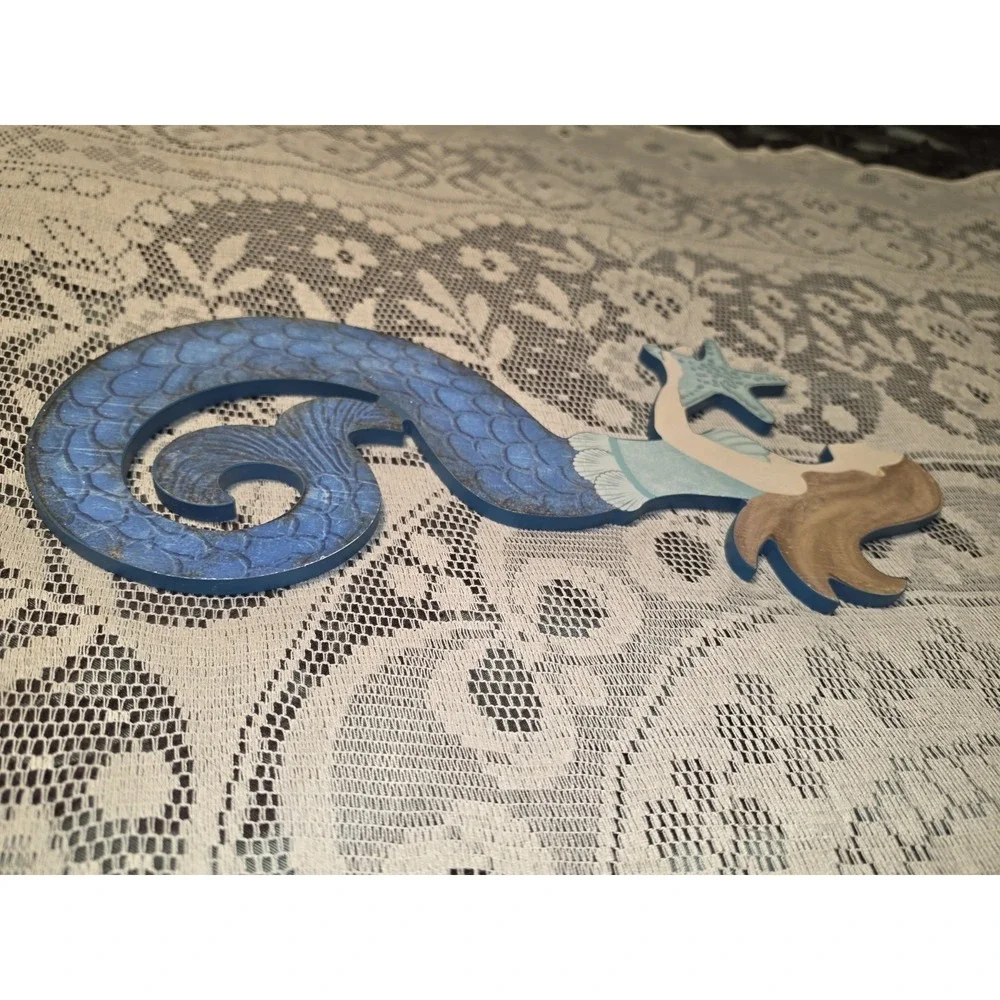 Decorated Originals wooden mermaid